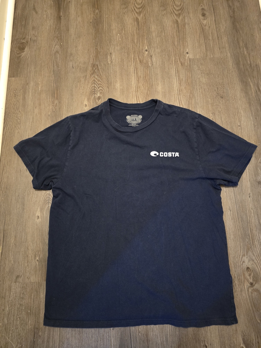 Costa Men's Dark Navy Logo Short Sleeve Tee